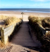 The path to Alnmouth beach